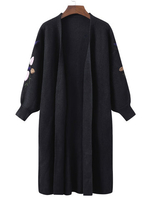 Casual Loose Embroidery Women Cardigans