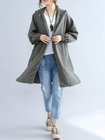 Casual Loose Hooded Women Coats