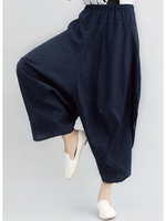Casual Loose Irregular Elastic Waist Harem Pants For Women
