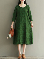 Casual Loose Jacquard Women Dresses
