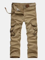 Casual Loose Long Trousers Cotton Multi Pockets Army Military Cargo Pants For Men