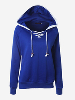 Casual Loose Patchwork Women Hoodies