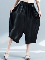 Casual Loose Wide Leg Elastic Waist Pants For Women
