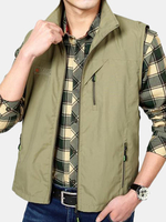 Casual Outdoor Detachable Back Multi Pockets Vest for Men