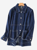 Casual Pockets Women Denim Jackets