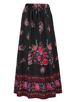 Casual Printed High Waist Chiffon Maxi Skirt For Women