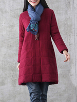 Casual Solid Color Women Thick Dresses