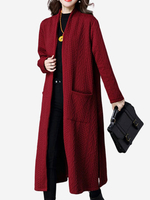 Casual Thicken Solid Color Long Sleeve Women Cardigans