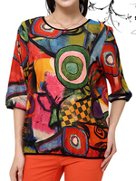 Casual Women Colorful Printed Blouse