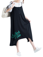 Casual Women Printed Sleeveless Pockets Strap Jumpsuit Dress