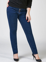 Casual Women Solid High Waist Stretch Slim Denim Pants