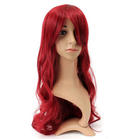 Charming Red High-temperature Fiber Full Long Wavy Hair Wigs Cosplay Party
