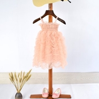 Children Girl Flouncing Elastic Yarn Princess Dress