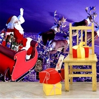 Christmas Wall Mural Photo Wallpaper Wall Stickers Christmas Home Decoration