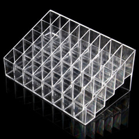Clear Acrylic 40 Grids Lipstick Holder Stand Display Cosmetic Makeup Organizer Case