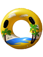 Coconut Tree Cyclone Printing Inflatable PVC Adult Thickening Swimming Ring Life Buoy