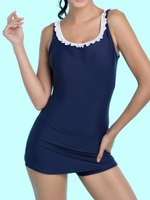 Conservative Swimsuits Stretchy Hip-lifting Wireless One Piece Swimwear