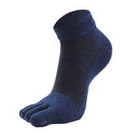 Cotton Breathable Mesh Five Toes Socks Deodorant Sweat Short Tube Socks For Men