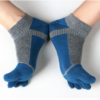 Cotton Mesh Breathable Deodorant Sweat-Absorbent Five Toes Socks For Men