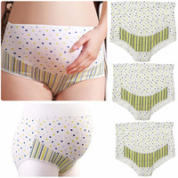 Cozy Cotton Breathable Printing Pregnant Panties High Waist Maternity Underwear For Women