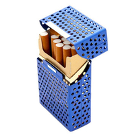 Creative Cigarette Storage Box Holds 20pcs Metal Hollow Cigaret Case