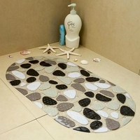 Creative Cobblestone Pattern PVC Bathroom Anti Slip Mats Toilet Floor Rugs