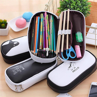 Cute Large Capacity Pen Pencil Case Stationery Makeup Cosmetic School Bag Purse