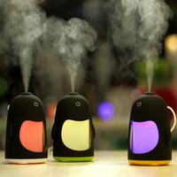 Cute Penguin Humidifier USB Air Purifier Creative Night Light Mist Maker Diffuser 2 Colors