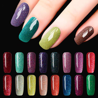 DECOUVRIR 8ml Glitter Neon UV Gel Polish Nail Art Shimmer Colors Soak Off Colorful
