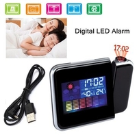 Digital LED Alarm Time Laser Wall Projector Projection Temperature