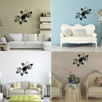 DIY Flowers EVA Mirror Wall Clock Art Stickers Modern Design Decal