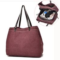 Ekphero Canvas Casual Large Capacity Handbags Shoulder Bags For Women