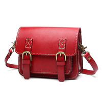 Ekphero Genuine Leather Vintage Messenger Bag Shoulder Bag Crossbody Bag For Women