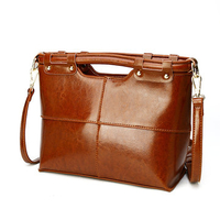 Ekphero Women Vintage Genuine Leather Handbag Shoulder Bags Crossbody Bags