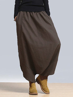 Elastic Waist Harem Pants