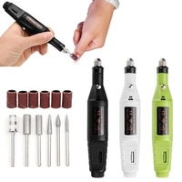 Electric Nail Drill Pen Metal Bits Manicure File Polish Buffing Pedicure Carving Machine Tool Kit