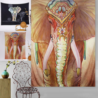 Elephant Indian Mandala Beach Towel Wall Hanging Tapestry Bohemian Throw Mat Dorm Cover