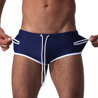 ESCATCH Fashion Quickly Dry Pockets Drawstring Swim Trunks for Men