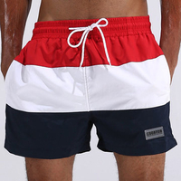ESCATCH Outdoor Loose Pockets Stripes Breathable Swimwear Board Shorts for Men