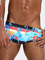 ESCATCH Sexy Bikini Printing Quickly Dry Swim Trunks for Men