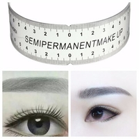 Eyebrow Template Shaper Ruler Eye Brow Makeup Measuring Reusable Beauty Tool