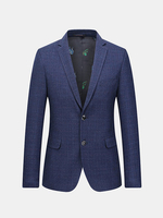 Fall Slim Fit Business Casual Lapel Collar Pockets Coat Suit