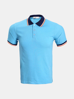 Fashion Casual Breathable Solid Color Turn-Down Collar Tees Short Sleeve Polo Shirt For Men