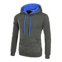 Fashion Front Pocket Sport Long Sleeve Casual Cotton Hoodie for Men