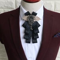 Fashion Mens Vintage Wedding Groomsmen Bow Flower Collar England Men