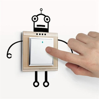 Fashion Robot Switch Sticker Living Room Wall Poster