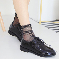 Fashion Women Breathable Fishnet Socks Net Yarn Socks Ultra Thin Pearlescent Mesh Heap Socks