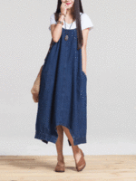 Fashion Women Solid Strap Two Wear Denim Siamese Trousers Jumpsuits