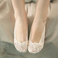 Fashion Women Summer Lace Invisible Socks Elastic Breathable Liner Shallow Low Cut Socks