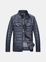 Faux Leather Thicken Furry Biker Jacket